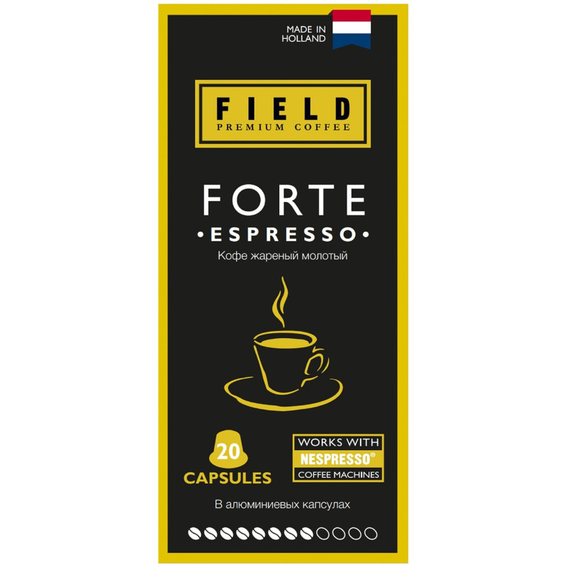 Кофе Field Nespresso Forte Espresso в капсулах, 20x5.2г — фото 1