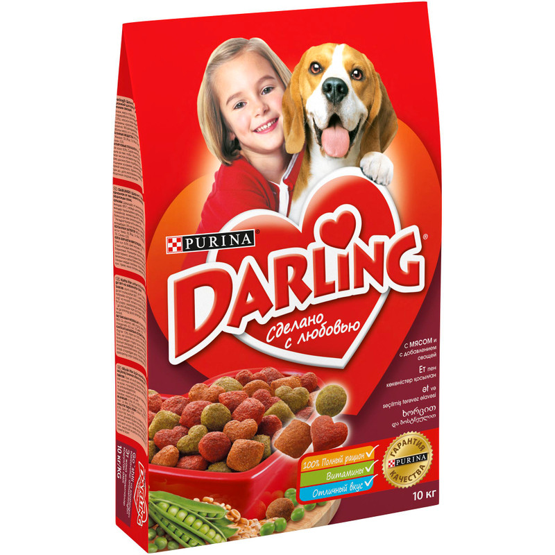 Корм сухой Darling с мясом и овощами для собак, 10кг — фото 1