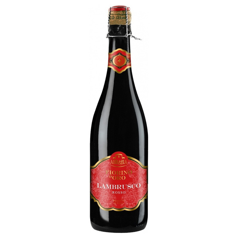 Вино игристое Fiorino D'Oro Ламбруско Россо красное полусладкое, 750мл
