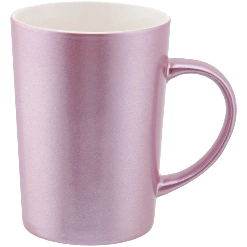 Кружка Milvis Перламутр фарфоровая розовая, 320мл — фото 1