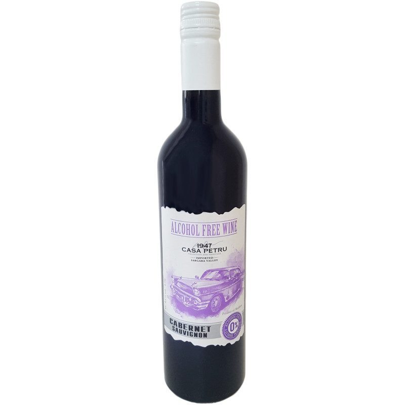 Вино безалкогольное Casa Petru Совиньон красное полусладкое 0.5%, 750мл