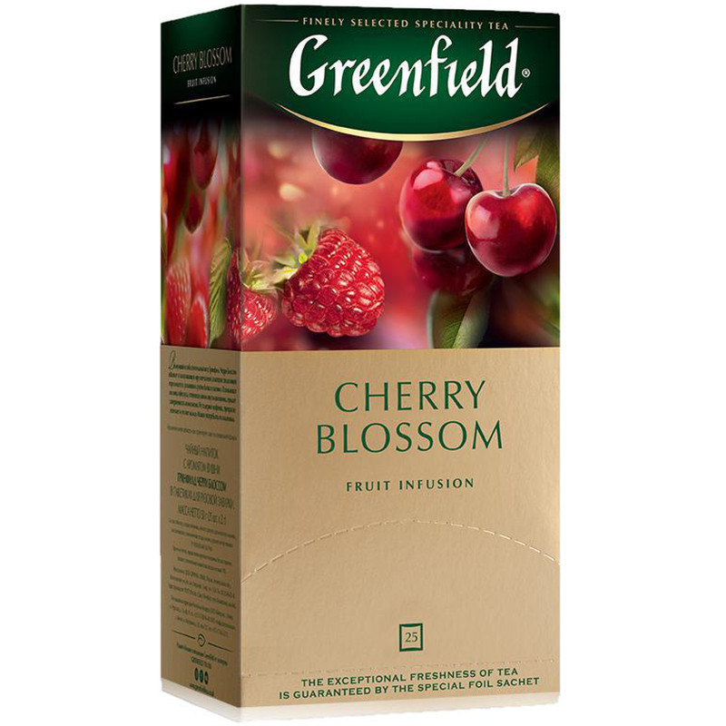 Чай Greenfield Черри блоссом фруктовый с ароматом вишни в пакетиках, 25х2г — фото 2