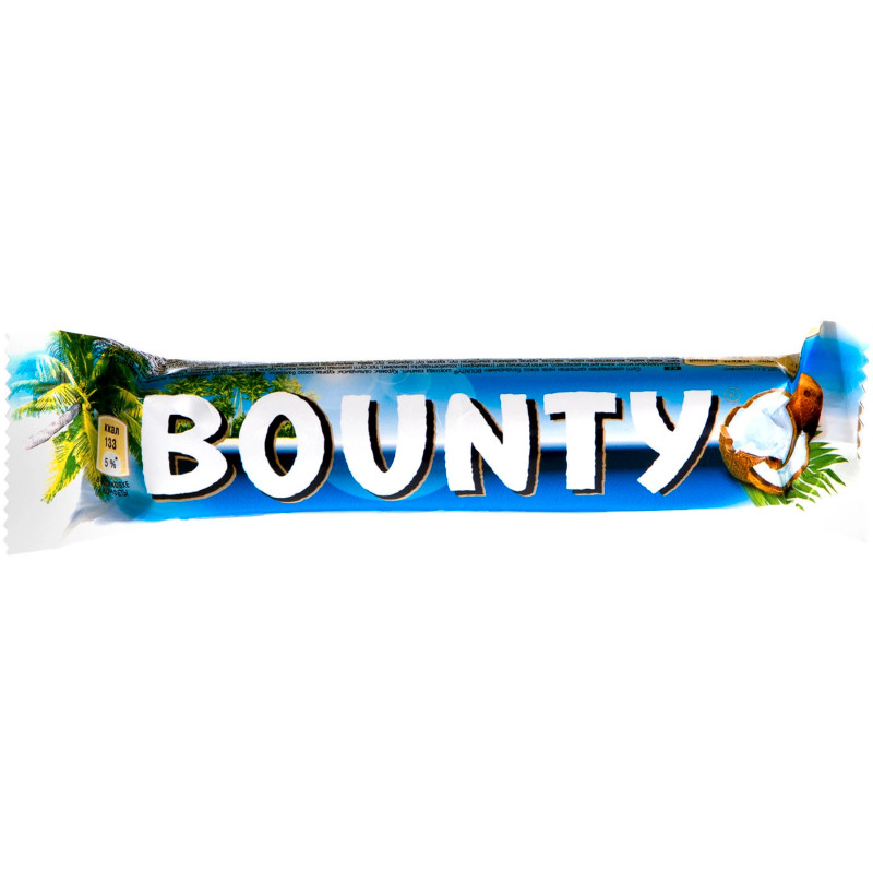 Батончик Bounty молочный шоколадный, 57г
