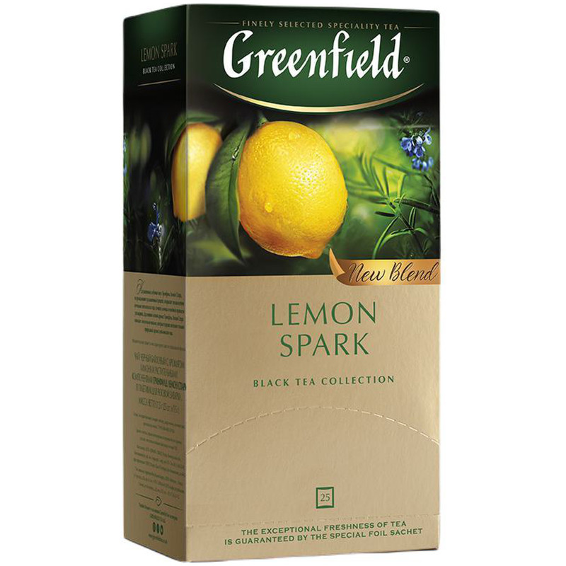 Чай Greenfield Lemon Spark чёрный в пакетиках, 25х1.5г — фото 2