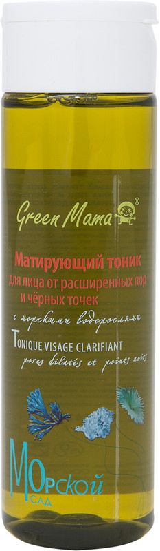 Тоник для лица Green Mama Морской сад матирующий с морскими водорослями, 200мл