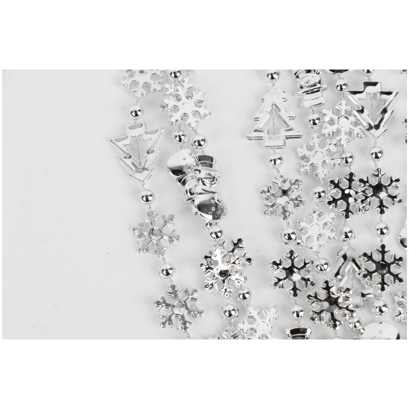 Украшение новогоднее декоративное Бусы-снежинки Маркет — фото 7