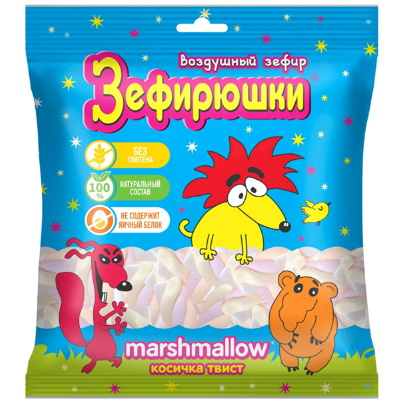 Маршмеллоу Зефирюшки косичка твист, 80г