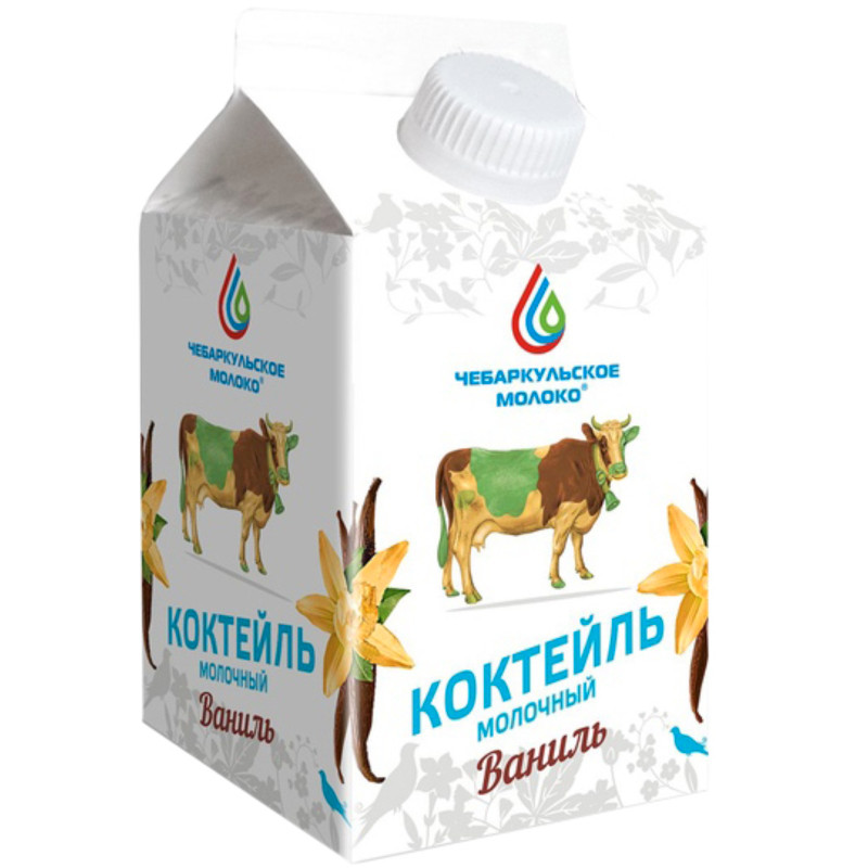 Коктейль молочный Чербакульское молоко ваниль 3.2%, 500мл