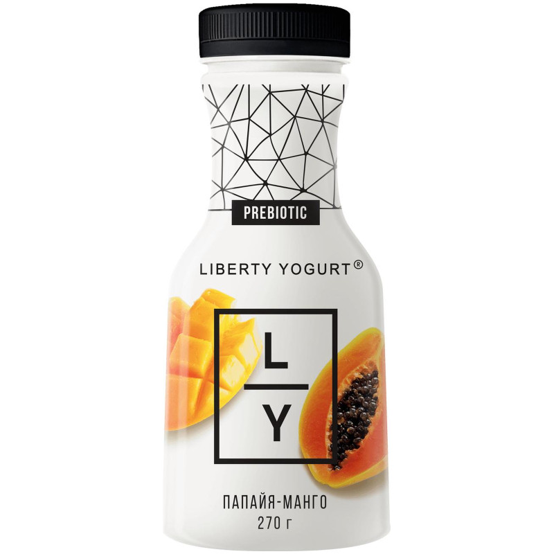 Йогурт Liberty Yogurt с папайей и манго 1.5%, 270мл