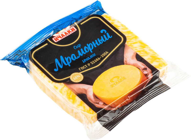 Сыр Ичалки Мраморный 45%, 250г — фото 1