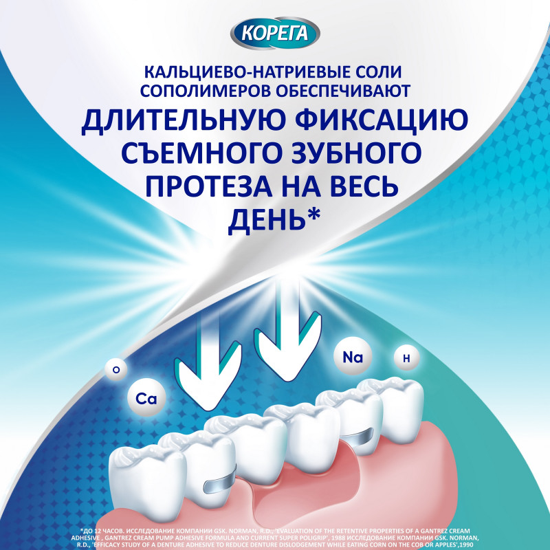 Крем Корега для фиксации зубных протезов Экстра сильный мятный, 70г — фото 2