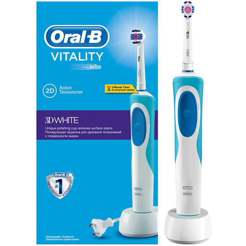 Зубная щётка Oral-B 3D White Vitality электрическая D12.513/тип 3709 — фото 2