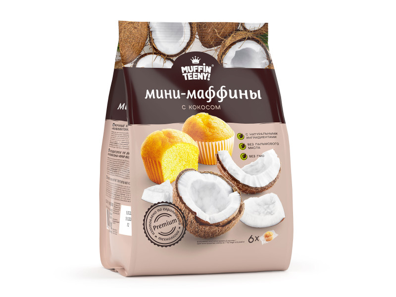 Мини-маффины Muffin Teeny! с кокосом, 180г