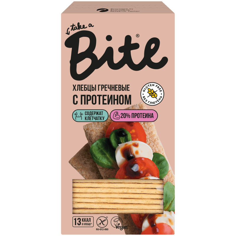 Хлебцы Take A Bite хрустящие с протеином гречневые, 100г