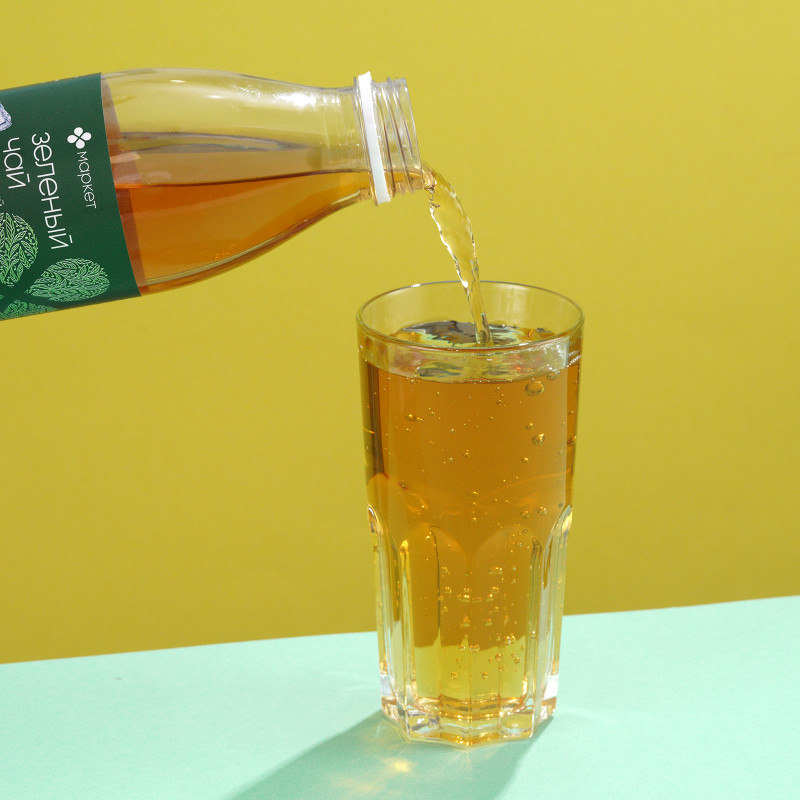 Чай холодный зелёный безалкогольный негазированный Маркет, 500мл — фото 2