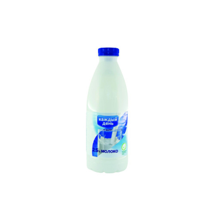 Молоко Тюменьмолоко Каждый день питьевое пастеризованное 2.5%, 900мл