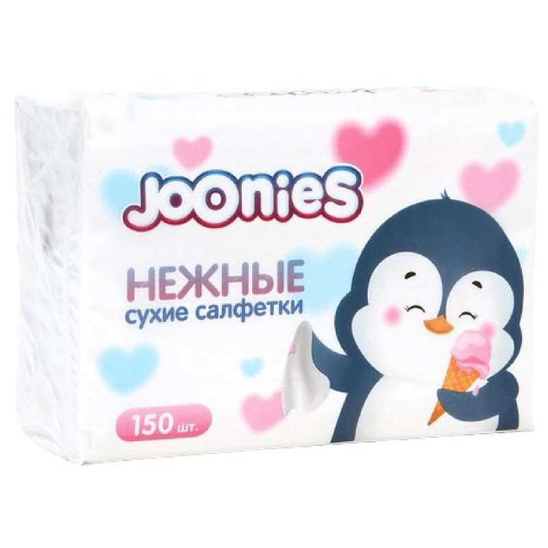 Салфетки бумажные Joonies 3 слоя, 150шт