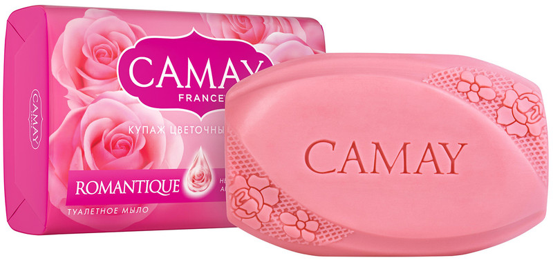 Мыло туалетное Camay Romantique с ароматом французской розы, 85г — фото 3