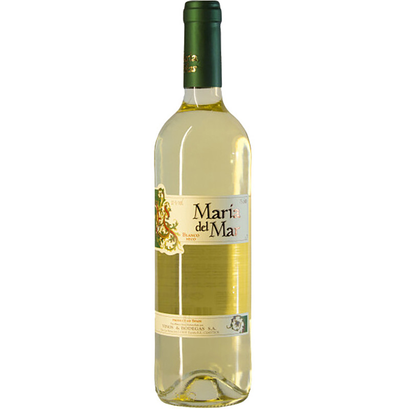 Вино Maria del Mar белое сухое 11%, 750мл