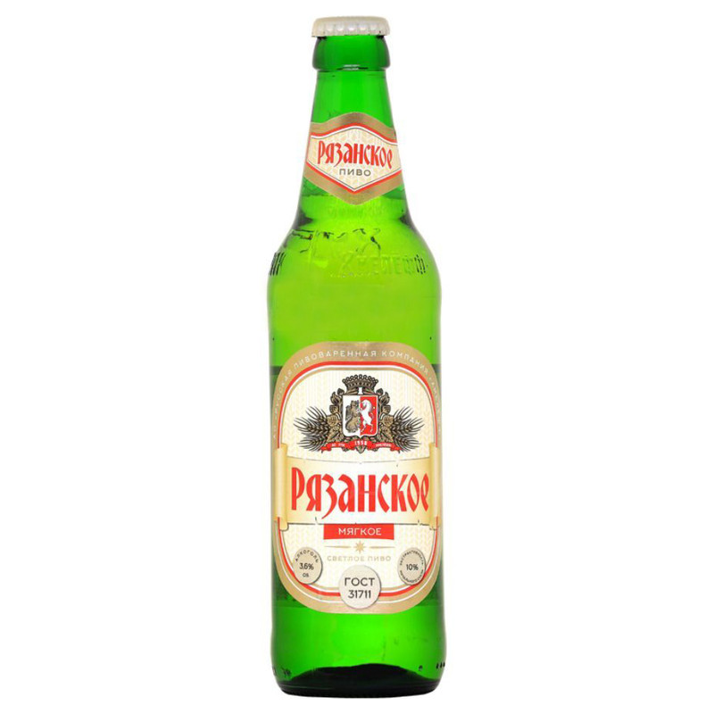 Пиво Рязанское Мягкое 3.6%, 450мл