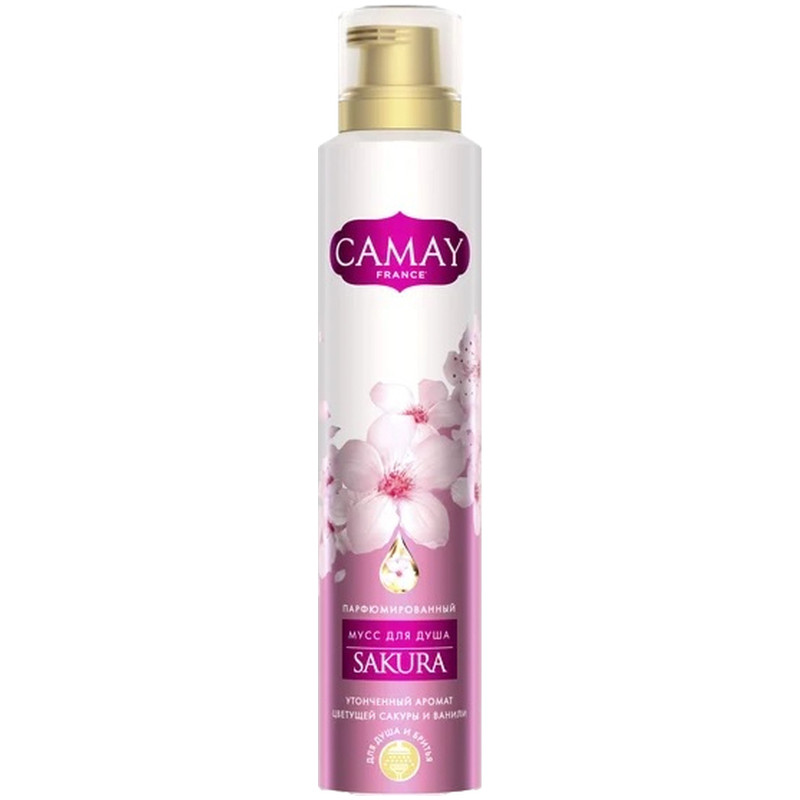 Подарочный набор Camay Romantique дезодорант Романтик, 150мл + мусс для душа Сакура, 200мл — фото 2