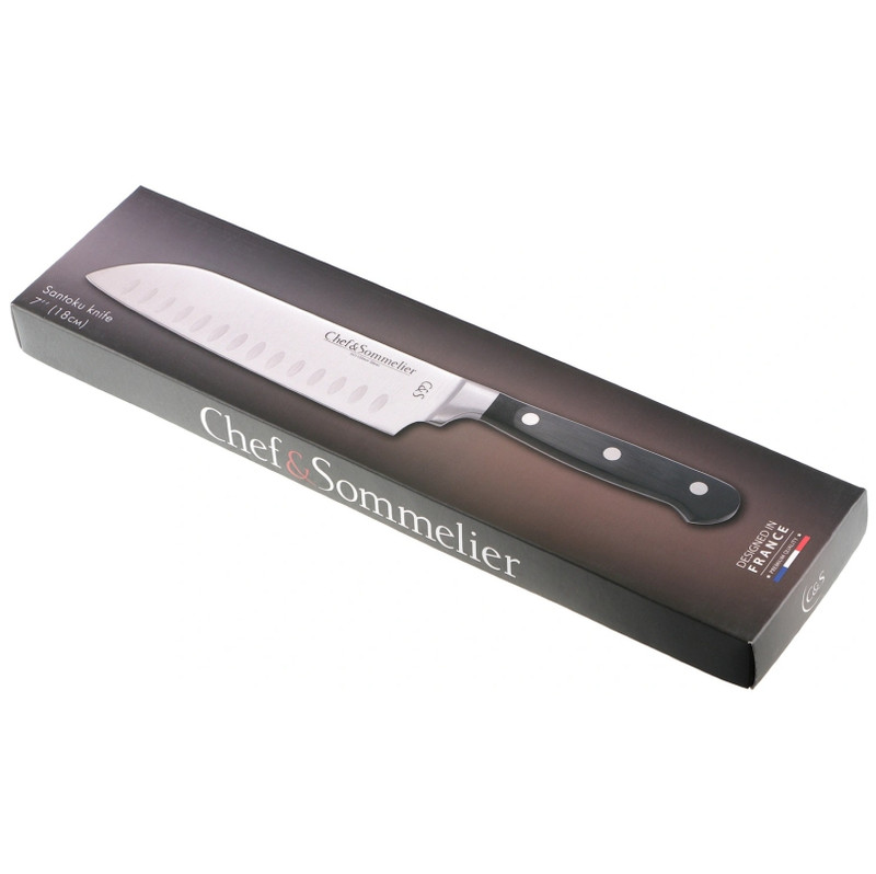Нож Chef&Sommelier Сантоку кухонный, 18см — фото 2