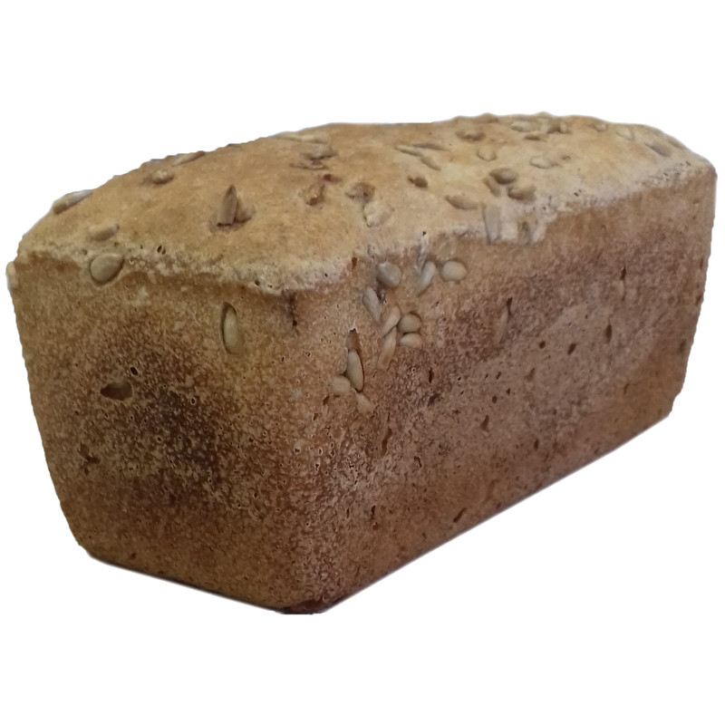 Хлеб Миродолье пшеничный бездрожжевой с цельнозерновой мукой и семенами подсолнечника-льна, 500г — фото 1