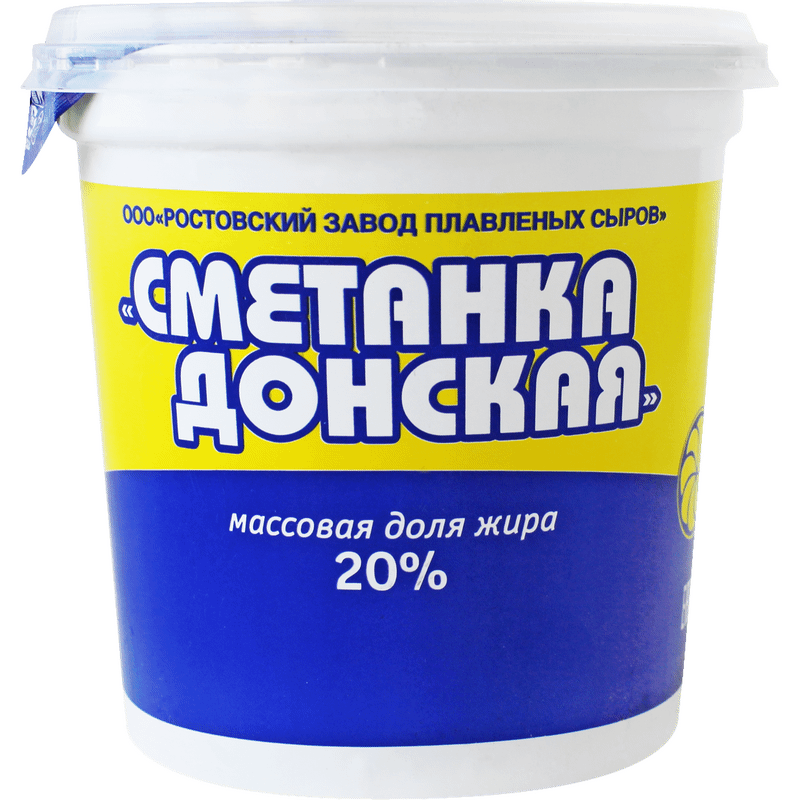 Продукт молокосодержащий Сметанка Донская 20%, 800г