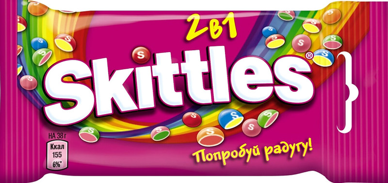 Драже Skittles 2в1, 38г