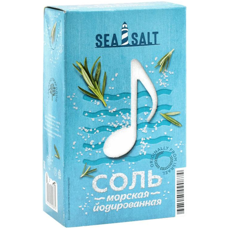 Соль Sea Salt морская поваренная пищевая, 500г — фото 1