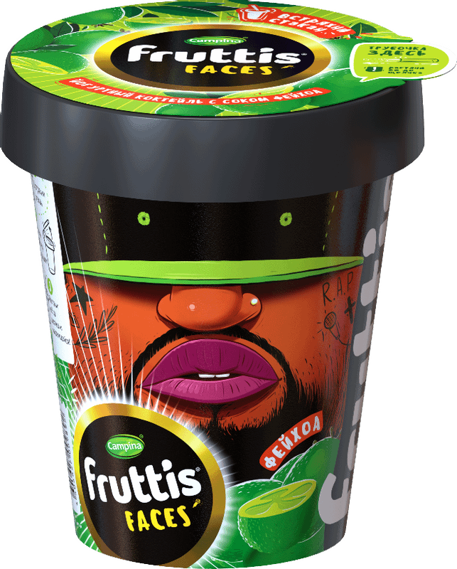 Коктейль йогуртный Fruttis сок фейхоа 2.5%, 265мл