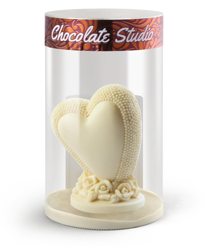 Изделие кондитерское Chocolate Studio Сердечко №2 одинарное сахаристое из глазури, 75г — фото 1