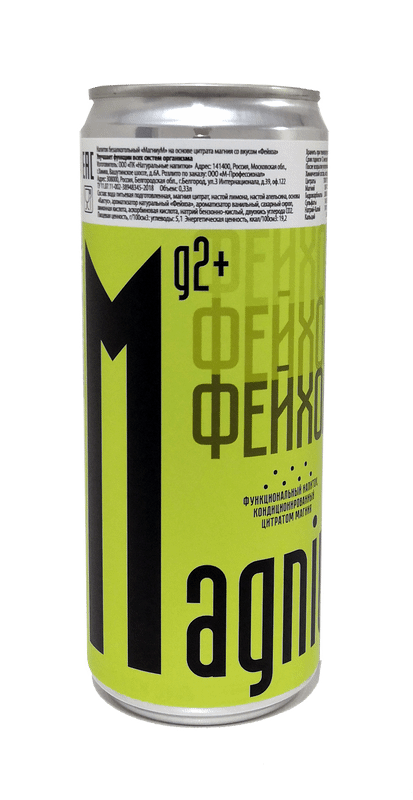 Напиток безалкогольный MagniuM Функциональный фейхоа газированный, 330мл — фото 1