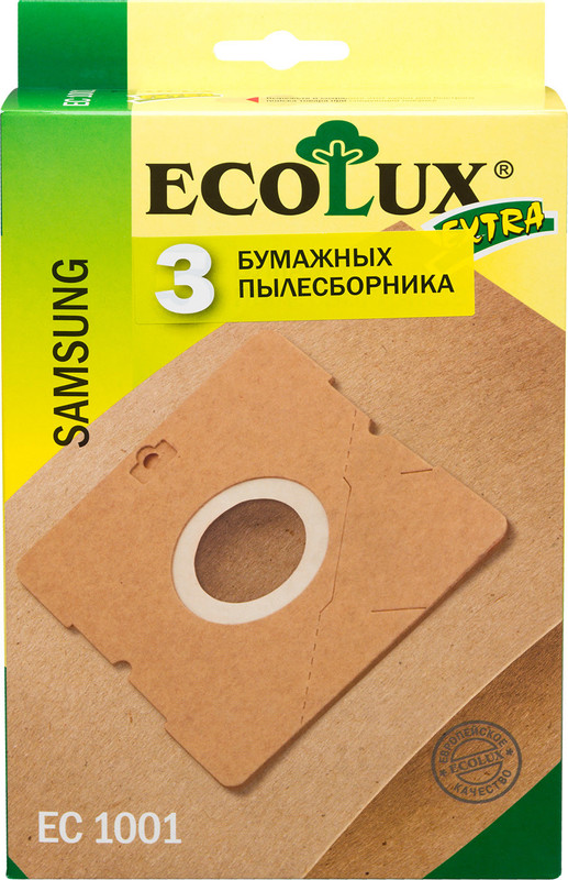 Мешок-пылесборник EcoLux Extra EC1001 бумажный для пылесосов Samsung, 3шт — фото 3