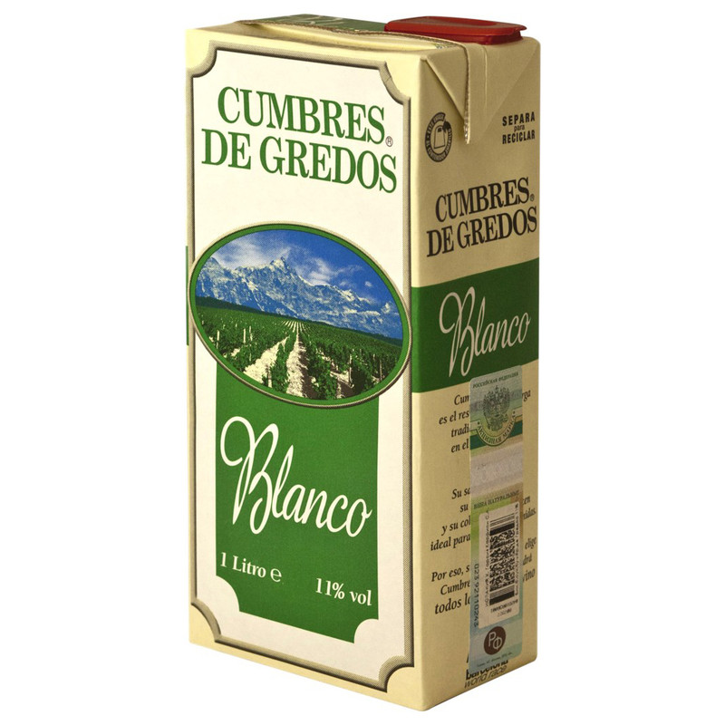 Вино Cumbres de Gredos белое сухое 11%, 1л