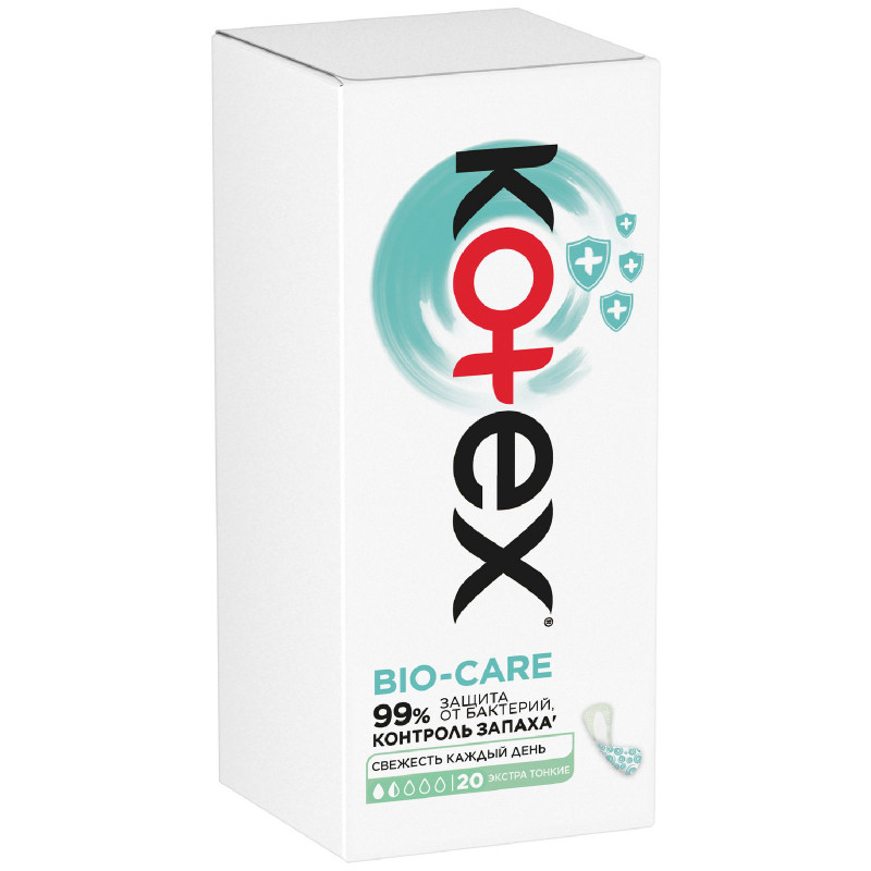 Прокладки ежедневные Kotex Bio-Care экстра тонкие, 20шт