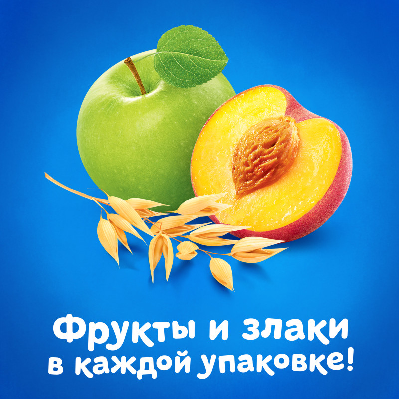 Пюре Агуша яблоко-персик-овсянка с 6 месяцев, 90г — фото 4