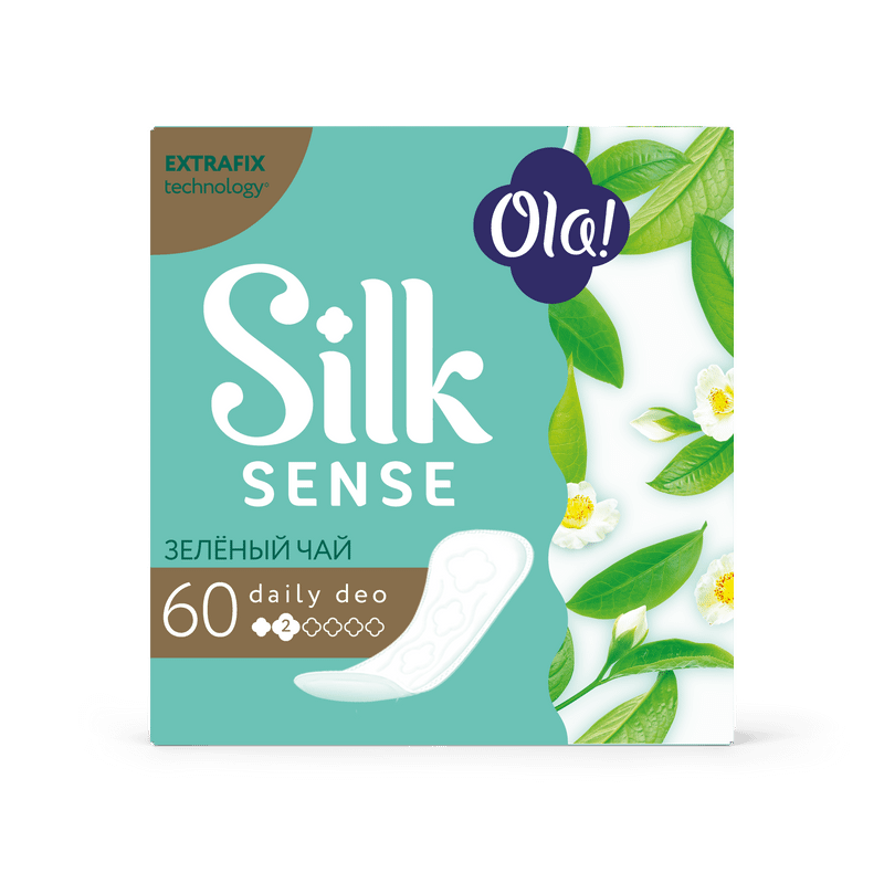 Прокладки ежедневные Ola! Silk Sense Daily Deo Зелёный чай ароматизированные, 60шт