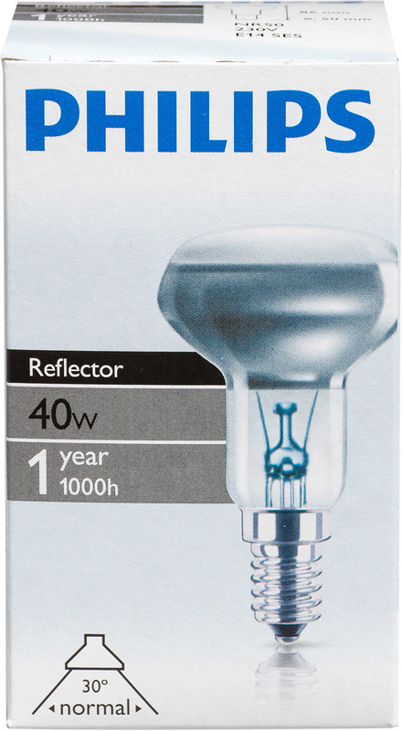 Лампа накаливания Philips NR50 Reflector E14 40W REFLECTOR NR50 40W E14 — фото 3