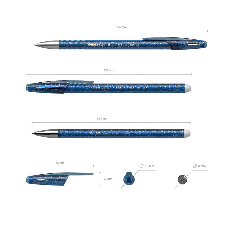 Ручка Erich Krause Magic Gel гелевая синяя, 0.5мм — фото 4