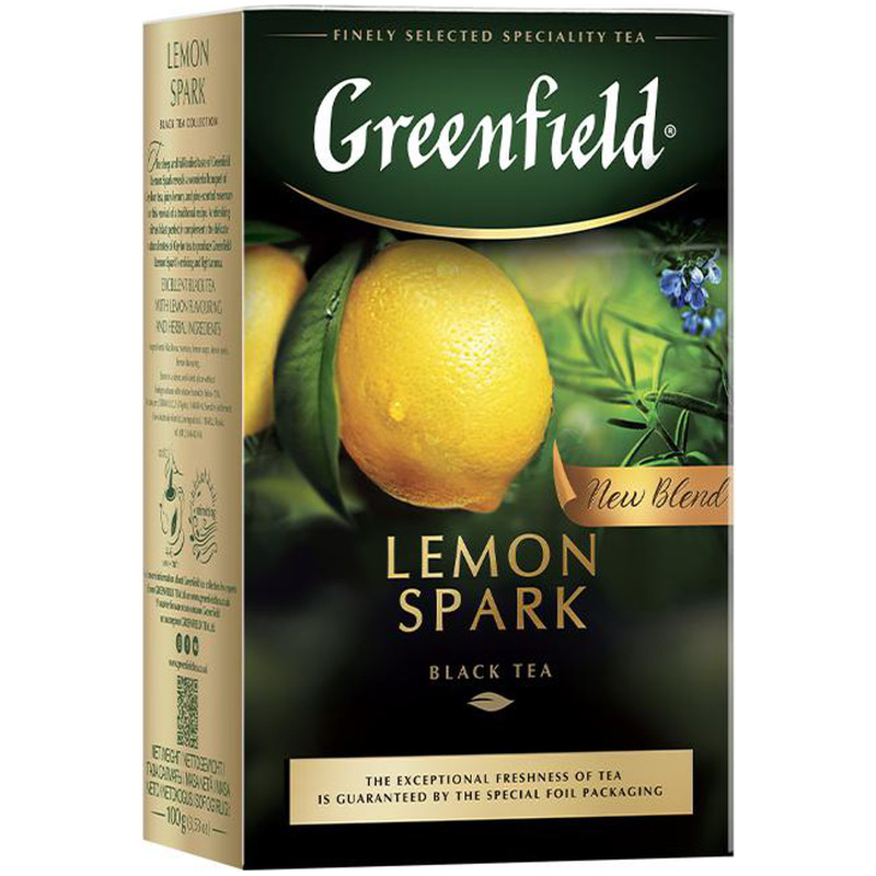 Чай Greenfield Lemon Spark чёрный крупнолистовой, 100г — фото 2