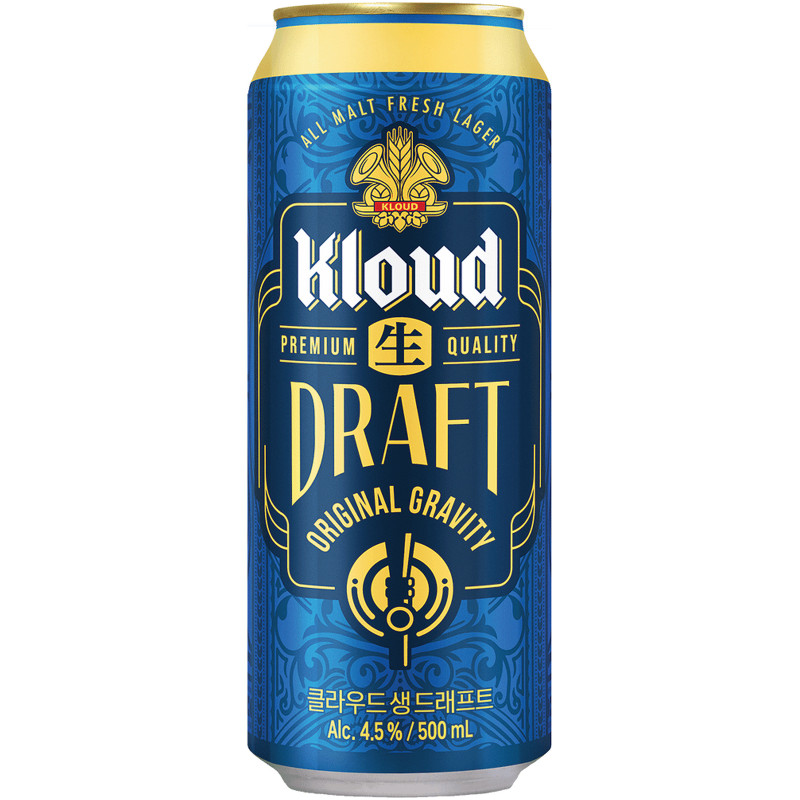 Пиво Kloud Драфт светлое 4.5%, 500мл