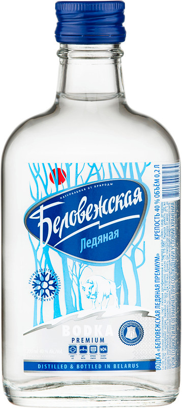 Водка Беловежская Ледяная Премиум 40%, 200мл