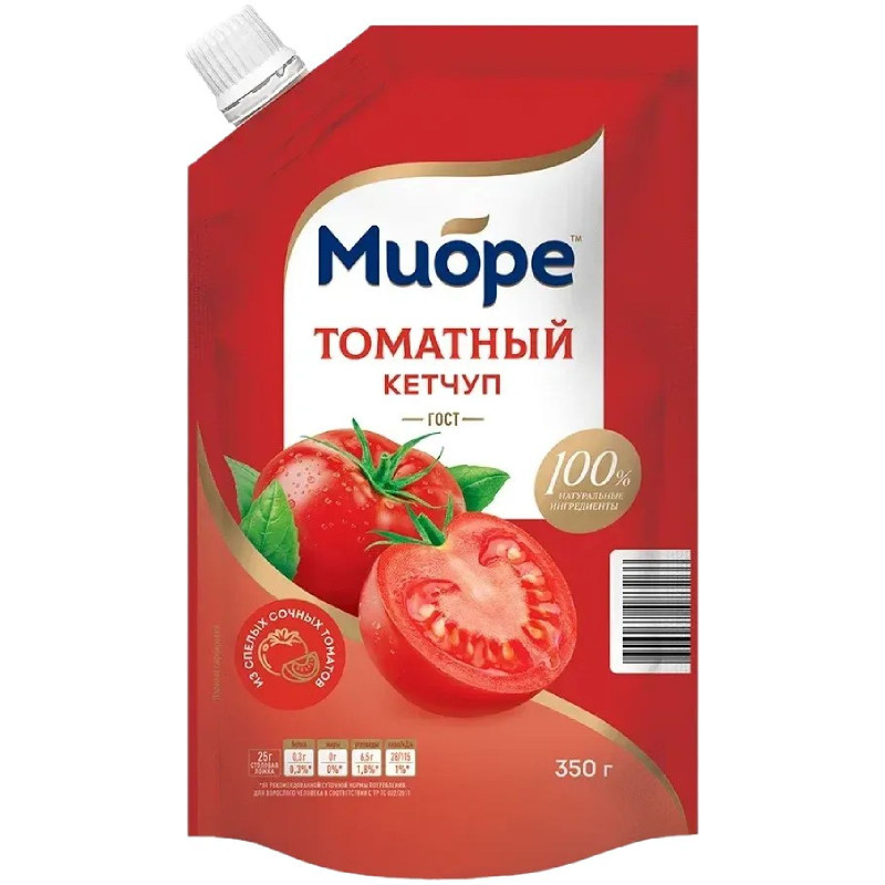 Кетчуп Миоре Томатный пастеризованный, 350г