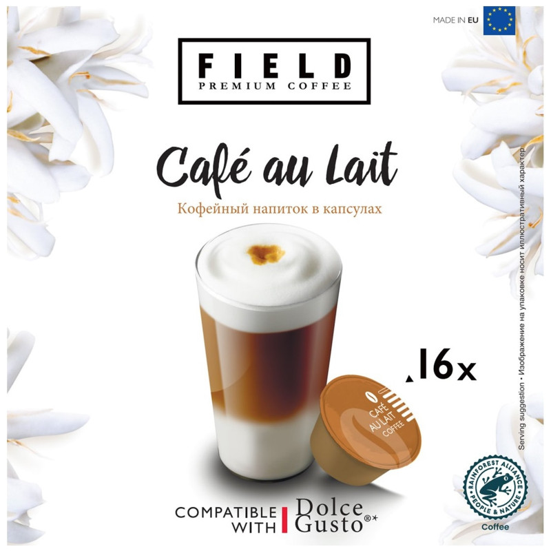 Кофе Field Dolce Gusto Cafe au Lait в капсулах, 16x10г — фото 2