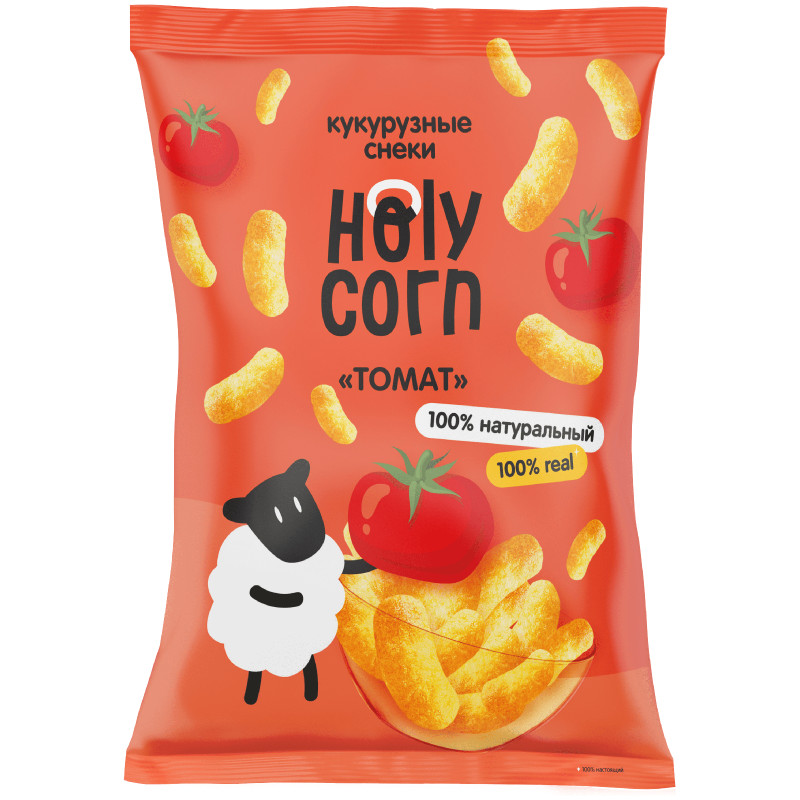 Кукурузные снеки Holy Corn Томат, 50г