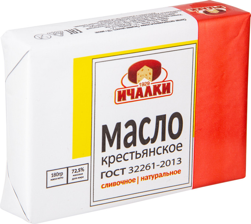 Масло Ичалки Крестьянское 72.5%, 180г — фото 3