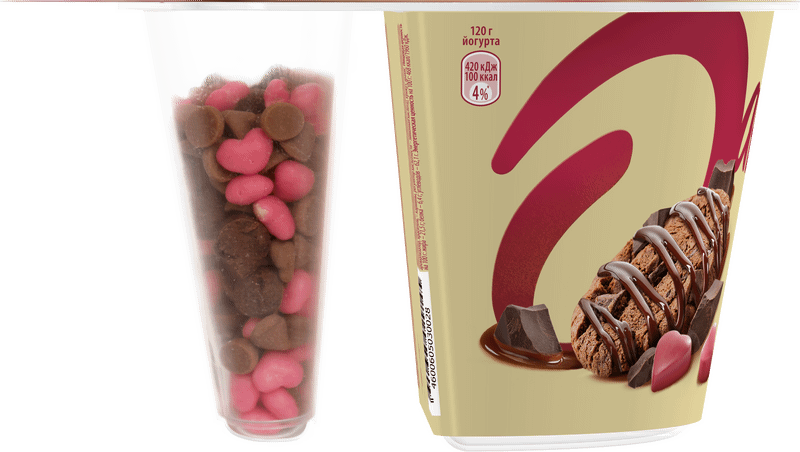 Йогурт Даниссимо Deluxe со вкусом брауни и микс с шоколадом и малиновым вкусом 2.9%, 136г — фото 4