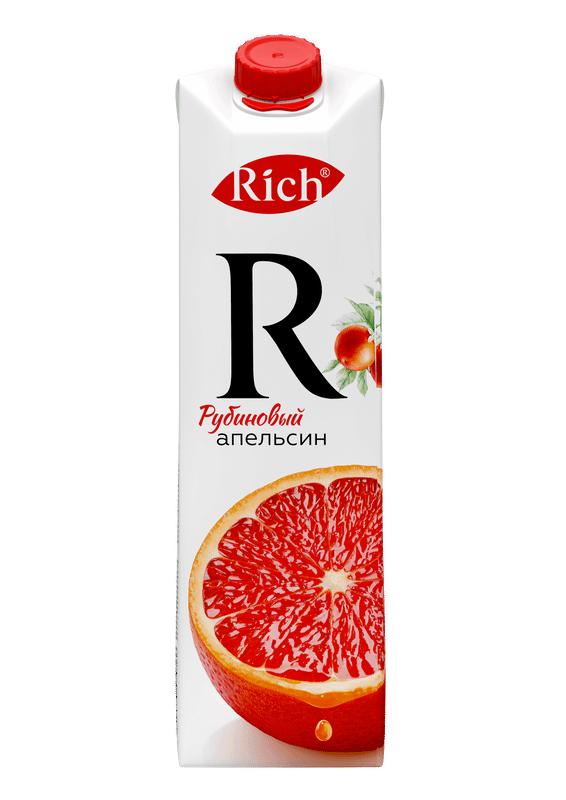 Сок Rich Рубиновый апельсин из апельсинов и моркови , 1л