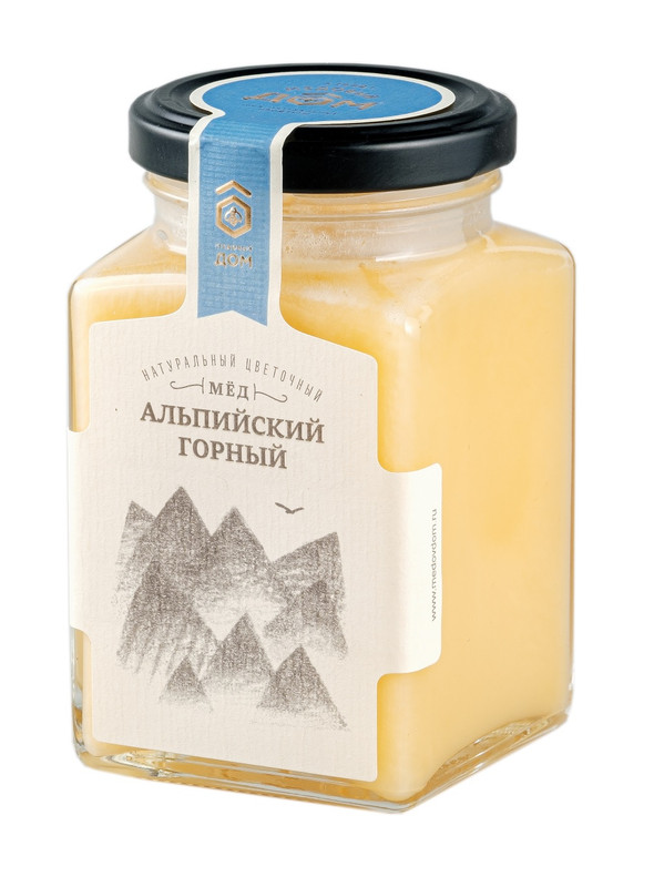 Мёд Медовый дом Альпийский горный натуральный цветочный, 320г
